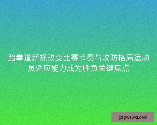 跆拳道新规改变比赛节奏与攻防格局运动员适应能力成为胜负关键焦点 跆拳道新规改变比赛节奏与攻防格局运动员适应能力成为胜负关键焦点