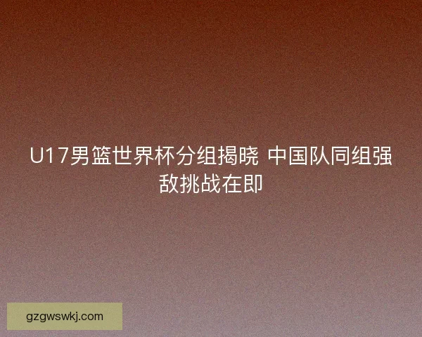 U17男篮世界杯分组揭晓 中国队同组强敌挑战在即 U17男篮世界杯分组揭晓 中国队同组强敌挑战在即